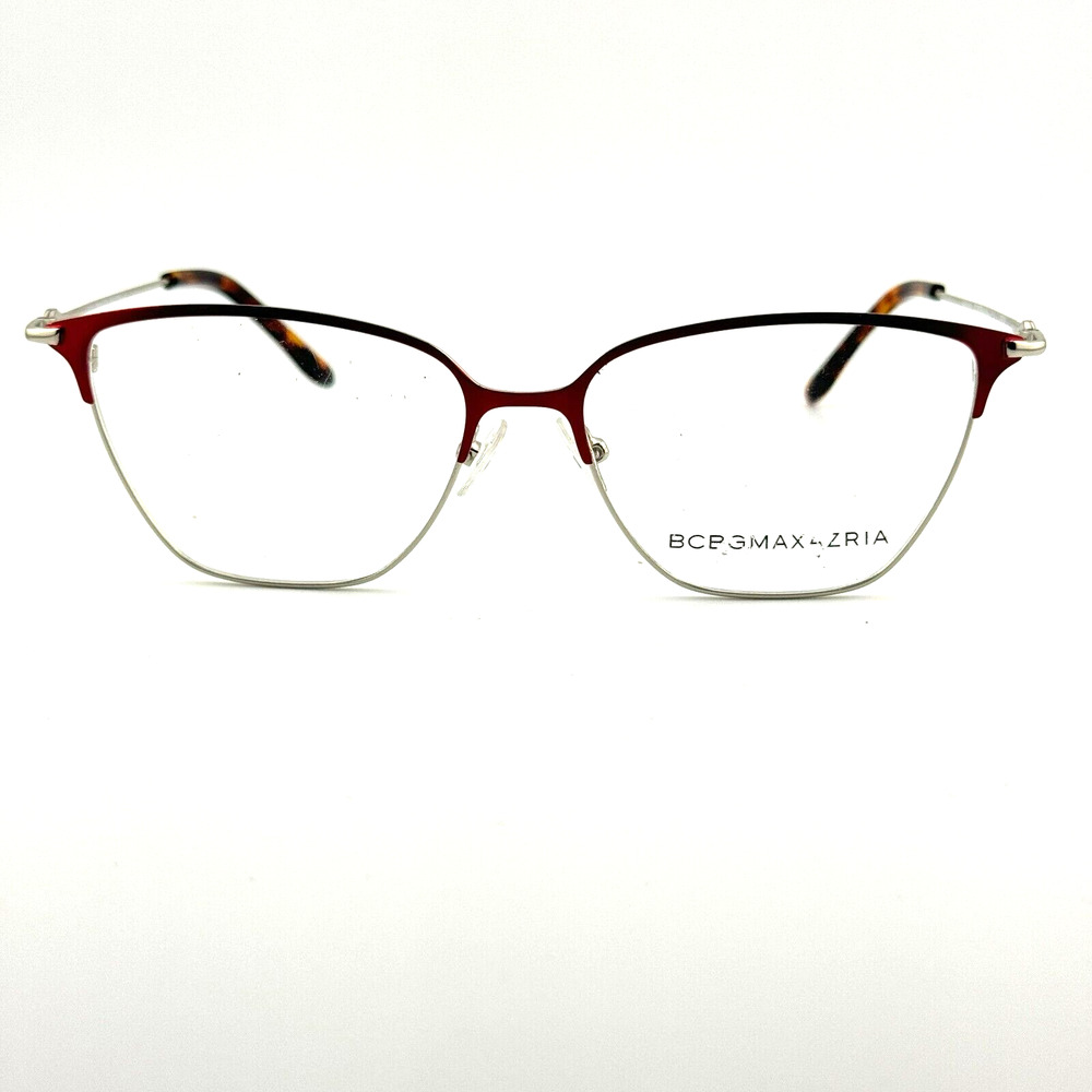 BCBGMAXAZRIA‎ Eyeglasses Frames Red Tortoise Cat Eye Half Rim H12747